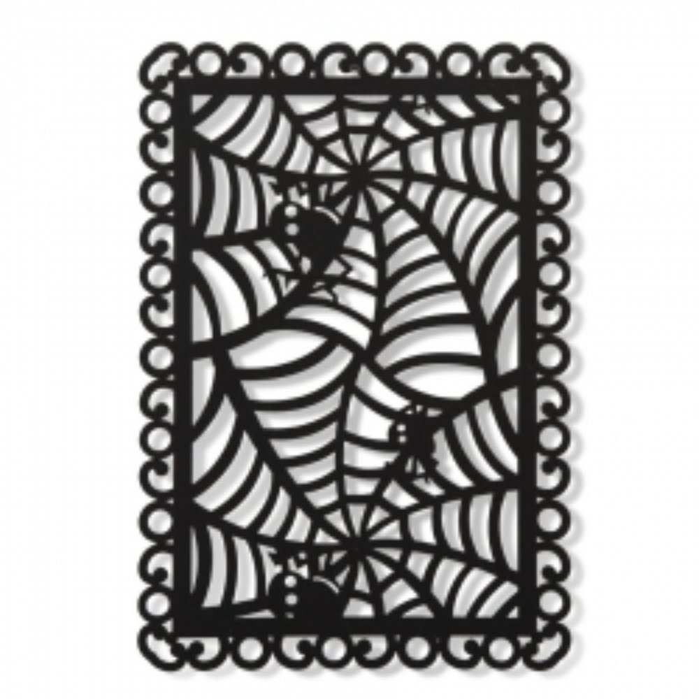New 19" Rectangular Black Felt Spider Placemat